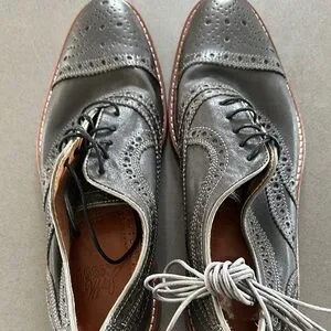 Johnston & Murphy Gray Wingtip Oxfords with Brogue Detailing Shoes to Have: Johnston & Murphy Conard Wingtip (Plus a  main image 3